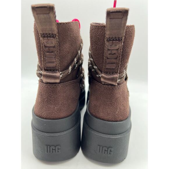 UGG Brisbane Lace Up Suede Platform Boots Burnt Cedar Women's Size 9.5 - Picture 7 of 12